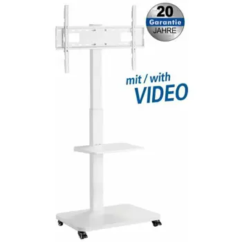 Transmedia Pedestal for Flat Screens, 37“ - 75“ up to 40kg, white