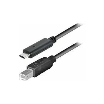 Transmedia USB type C plug - USB 2.0 B plug 1,0m