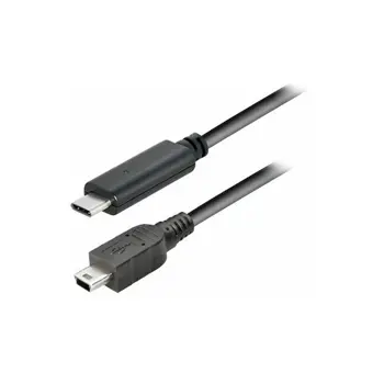 Transmedia USB type C plug - USB 2.0 type B Mini B plug, 1,0 m