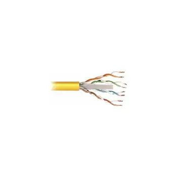 Transmedia UTP CAT6 Solid 100m spool Yellow