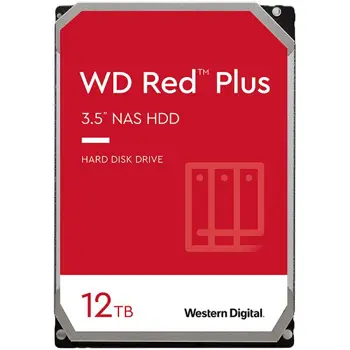 Tvrdi disk HDD NAS WD Red Plus (3.5, 12TB, 256MB, 7200 RPM, SATA 6 Gb/s)