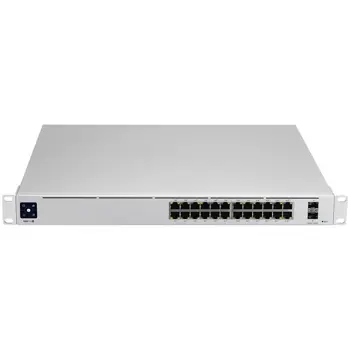 Ubiquiti USW-Pro-24-POE-EU configurable Gigabit Layer2 and Layer3 switch with auto-sensing 802.3at PoE+ and 802.3bt PoE++