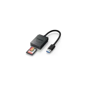 UGREEN Čitač memorijskih kartica, USB 3.0, TF/SD kartice, 15cm, crni