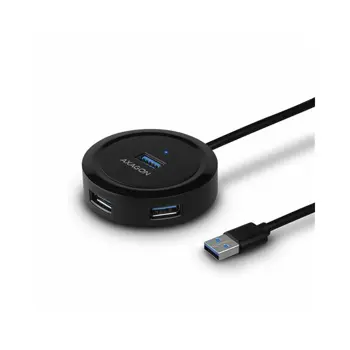 USB HUB AXAGON HUE-P1A Round, 4x USB3.2, microUSB, 30cm