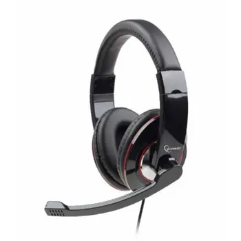 USB stereo headset, glossy black