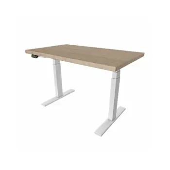 UVI DESK Sit-Stand Oak Sonoma (bijeli okvir) 139x68x3,8 cm