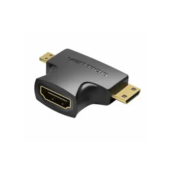 Vention 2 in 1 Mini HDMI and Micro HDMI Male to HDMI Female Adapter Black