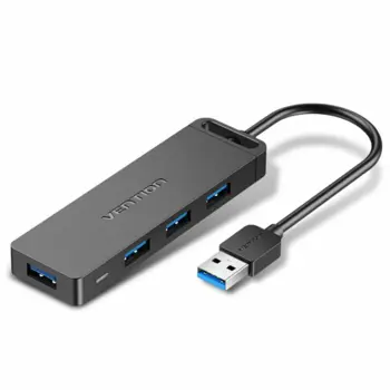 Vention 4-Port USB 3.0 Hub With Power Supply 0.15M Black