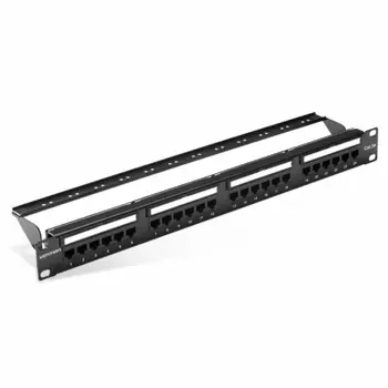 Vention Cat.6 UTP 24 Ports Keystone Patch Panel Black