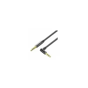 Vention Cotton Braided 3.5mm Male to Male Right Angle Audio Cable 2m, Black