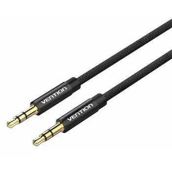 Vention Fabric Braided 3.5mm Male to Male Audio Cable 1m, Black