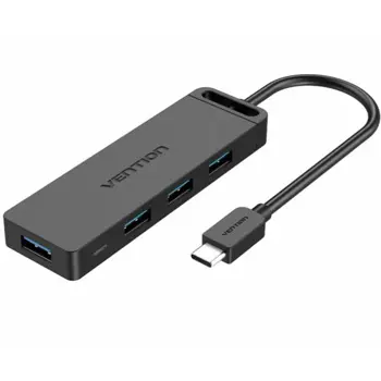 Vention Type-C to 4-Port USB 3.0 Hub, Black 0,15m