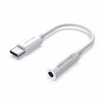 Vention USB-C Male to 3.5MM Earphone Jack Adapter 0.1M White