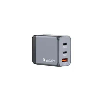 Verbatim GNC-65 GaN Charger 3 Port 65W USB A/C