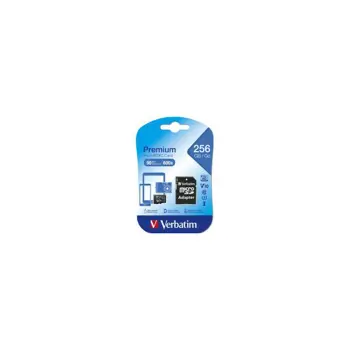 Verbatim memorijska kartica Micro Secure Digital Premium (XC/UHS1) 256GB Class 10 Card + adapter