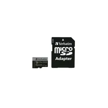 Verbatim memorijska kartica PRO Micro SDXC 256GB, U3, A2, V30, Class 10 Card + adapter