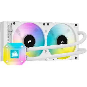 Vodeno hlađenje CORSAIR iCUE H100i ELITE CAPELLIX WHITE, 240mm Radiator, Liquid CPU Cooler