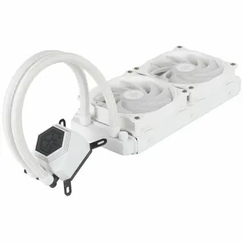 Vodeno hlađenje SilverStone PermaFrost Premium WHITE, Dual Adjustable 120mm PWM, ARGB, Intel/AMD