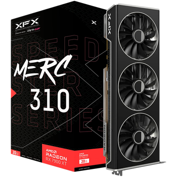 XFX AMD Video Card RX-7900XT Speedster MERC310 20GB GDDR6 320bit, 2535 MHz / 20Gbps, 3x DP, 1x HDMI, 3 fan, 2 slot